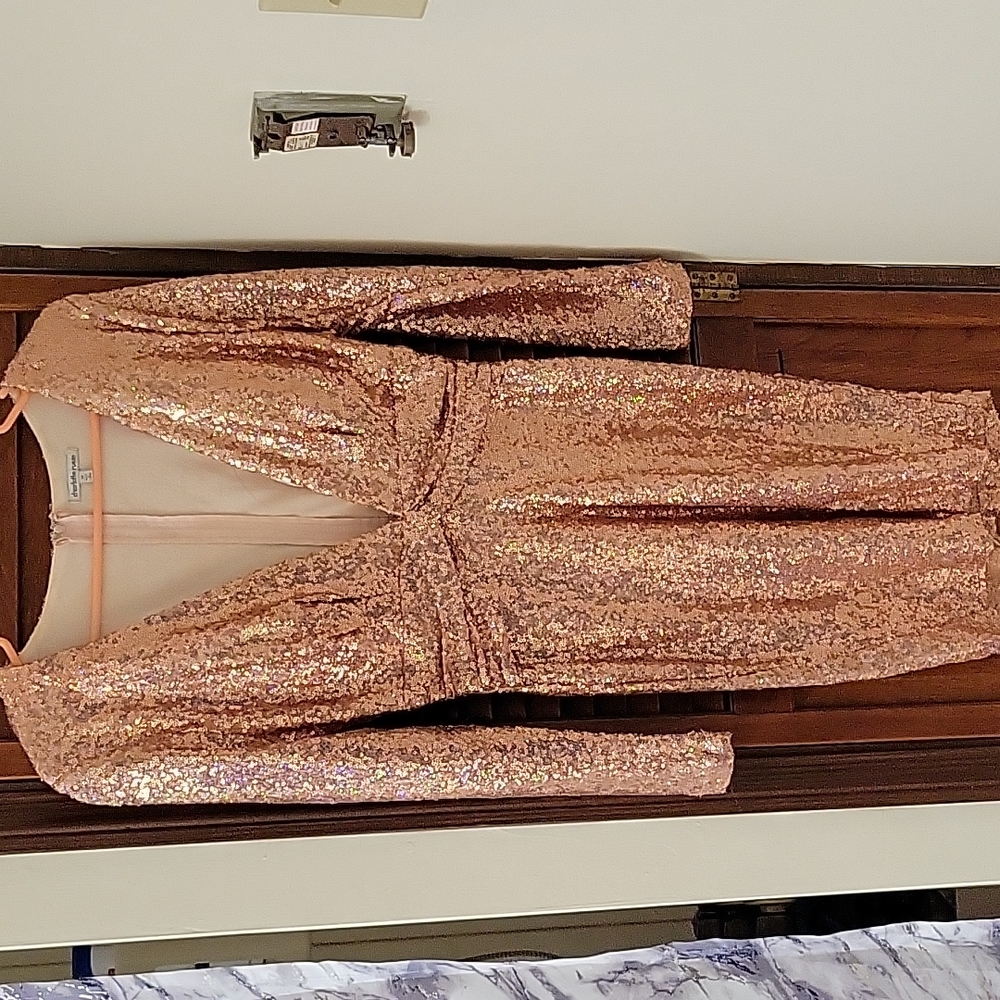 Pink Sequin Party Dress